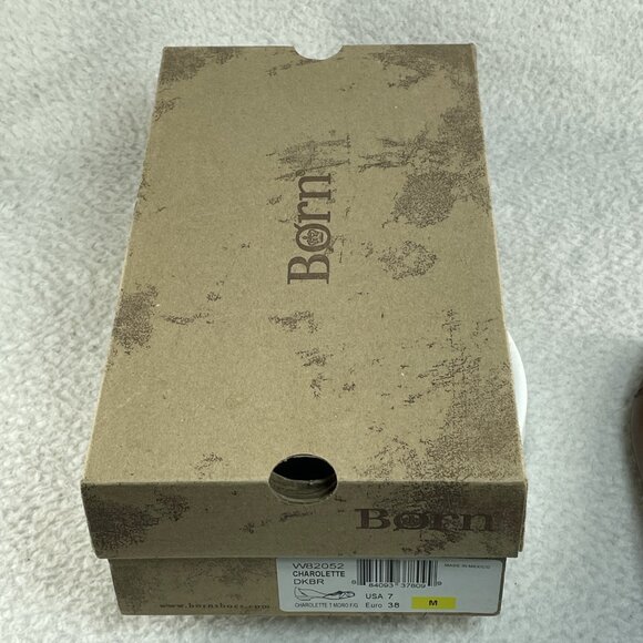 Born Charlotte Dark Brown Leather Slip On Flats Women's US Size 7 With Box - Picture 10 of 11